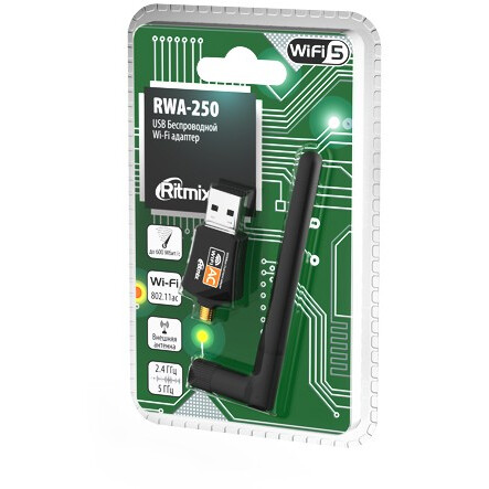 Wi-Fi адаптер Ritmix RWA-250 - фото 4