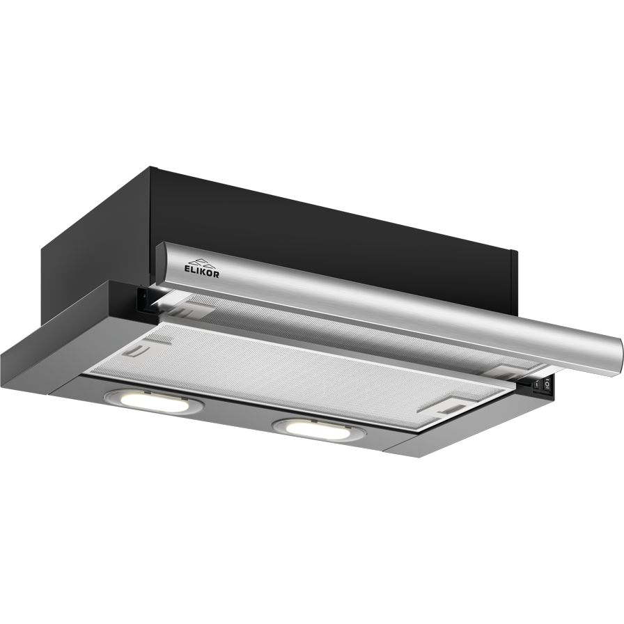 Вытяжка Elikor Интегра 60П-400-В2Л Black/Stainless Steel