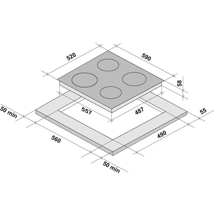 Индукционная варочная панель KRONA REMO 60 BL - КА-00002181 - фото 6