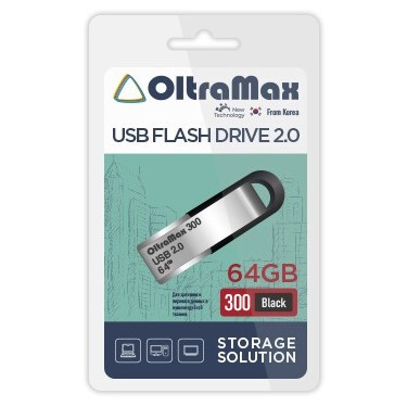 USB Flash накопитель 64Gb OltraMax 300 Black - OM-64GB-300-Black