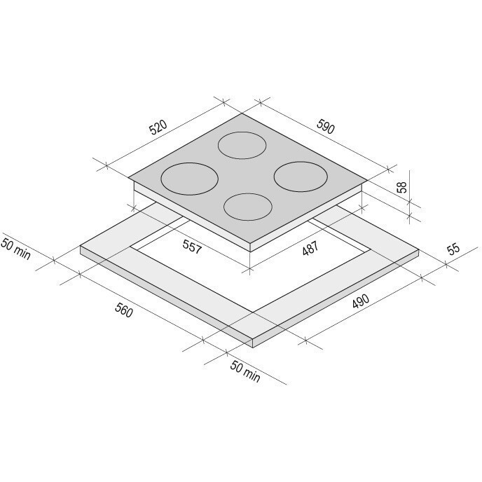 Индукционная варочная панель KRONA VENTO 60 BL - КА-00001048 - фото 5