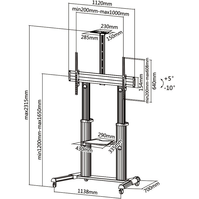 Мобильная стойка FIX TTL04-610TW - фото 5