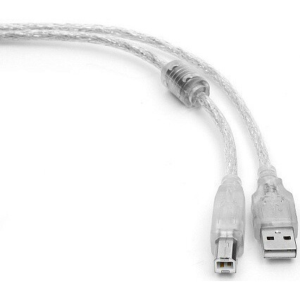 Кабель USB A (M) - USB B (M), 2м, Cablexpert CCF-USB2-AMBM-TR-2M