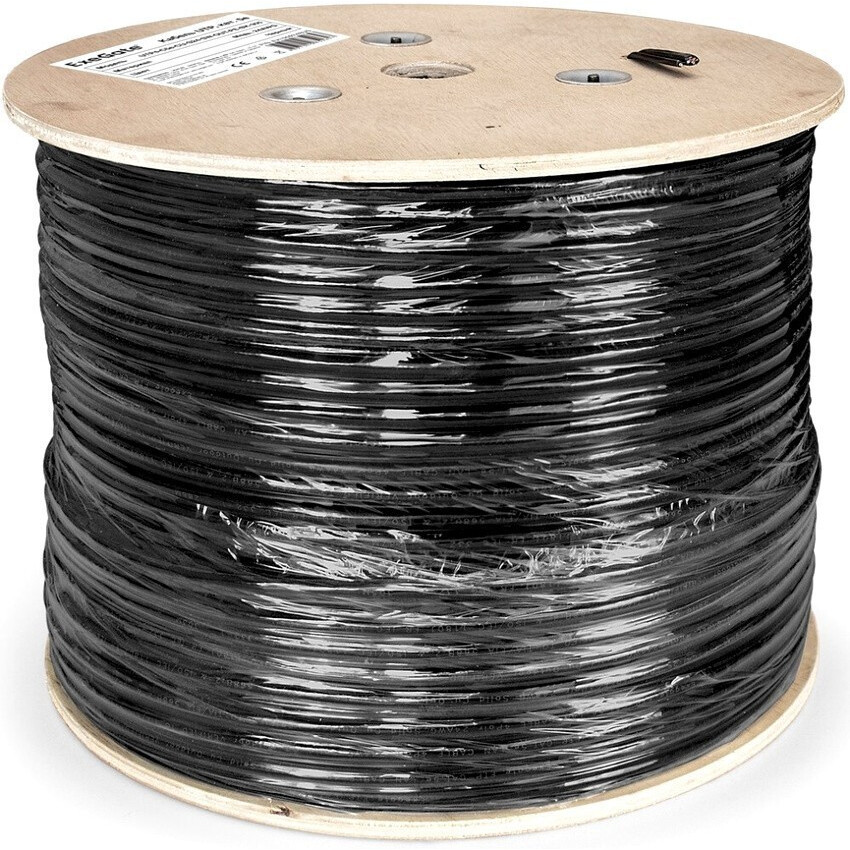 Бухта ExeGate UTP4-C5e-CU-S24-OUT-PE-BK-305, 305м