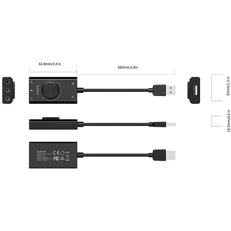 Звуковая карта Orico SC2 Black - SC2-BK - фото 5