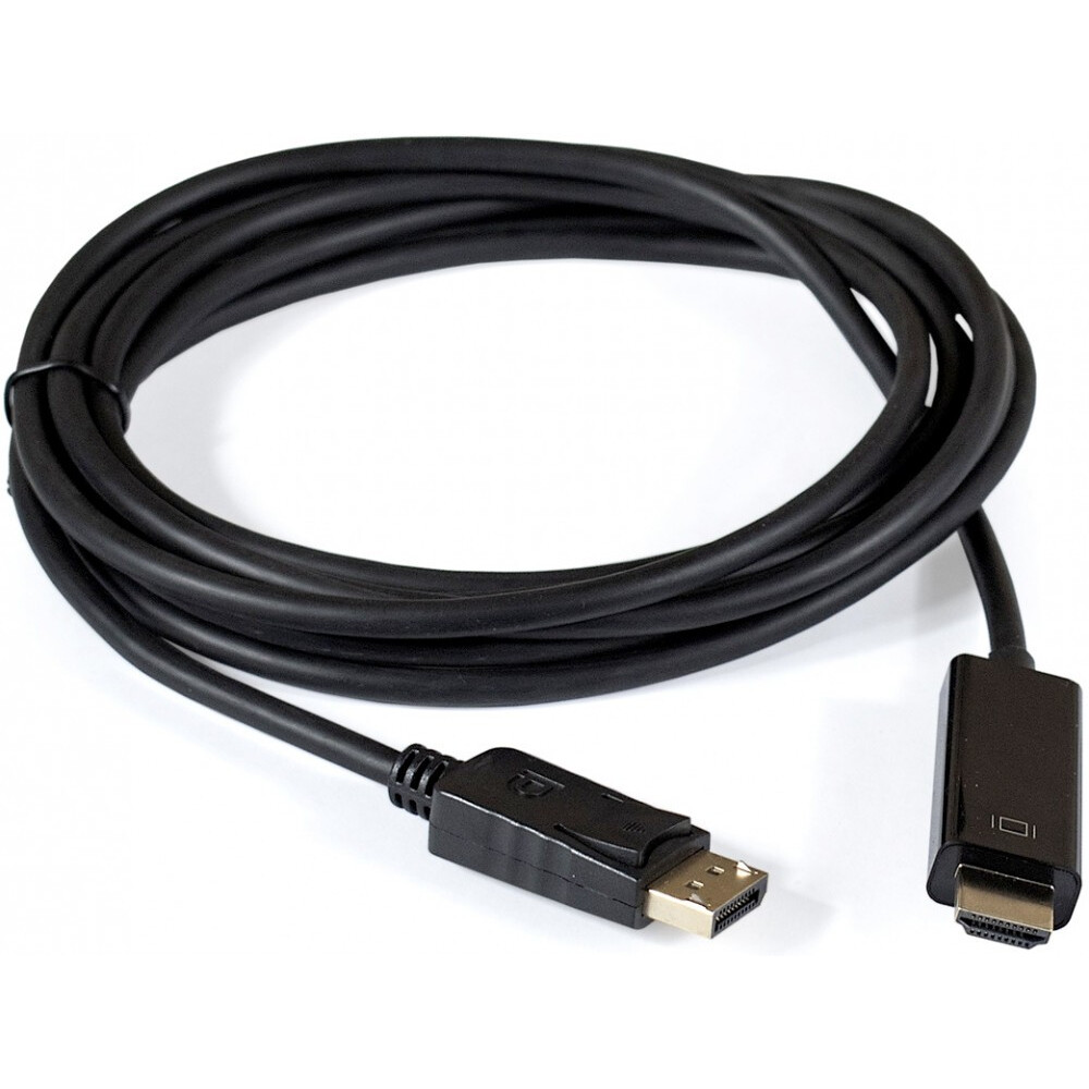 Кабель DisplayPort (M) - HDMI (M), 3м, ExeGate EX-CC-DP-HDMI-3.0 - EX284917RUS