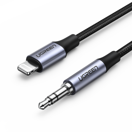 Кабель Lightning - 3.5 Jack, 1м, UGREEN US315