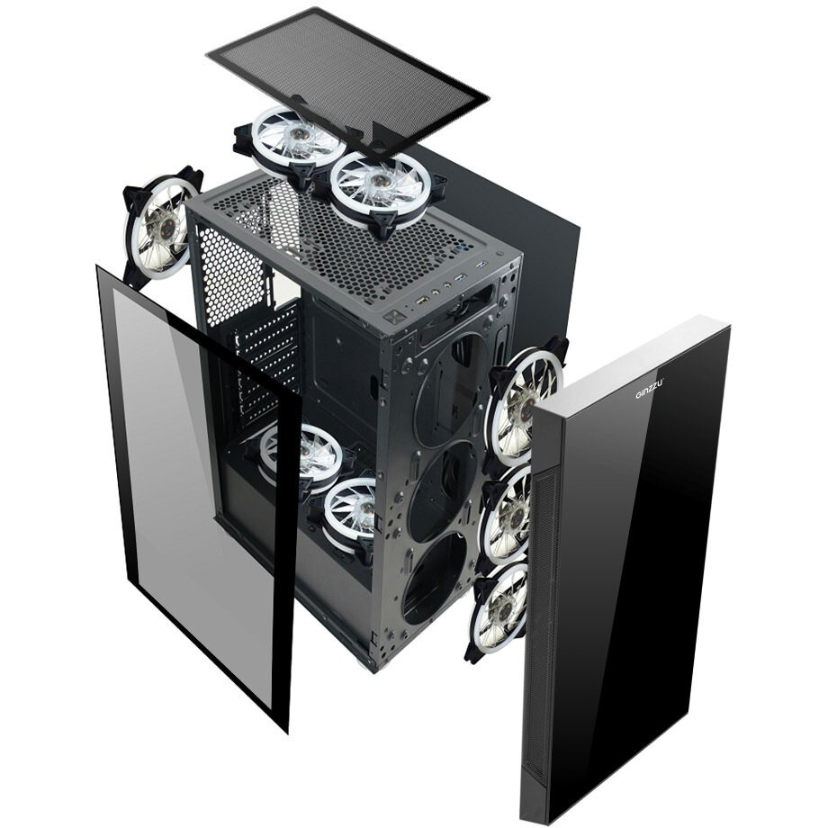 Корпус Ginzzu CL280 Black - фото 7