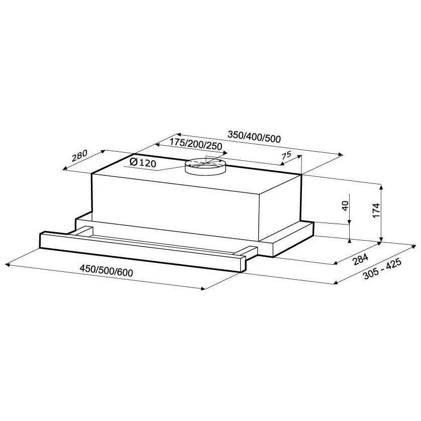 Вытяжка KRONA KAMILLA 500 Black - фото 11