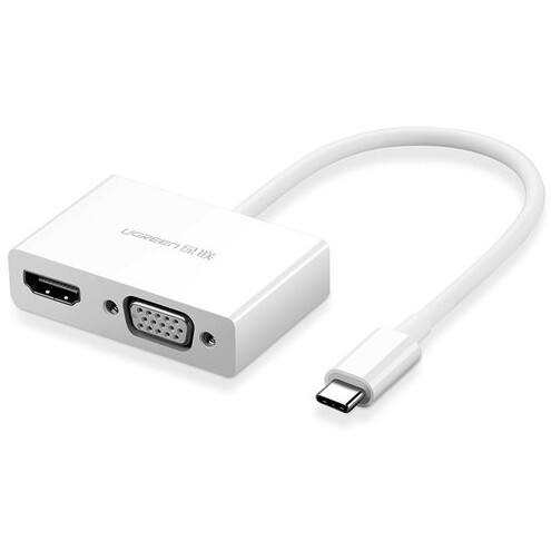 Переходник USB Type-C - HDMI/VGA, UGREEN MM123