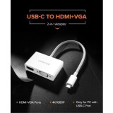 Переходник USB Type-C - HDMI/VGA, UGREEN MM123 (30843)