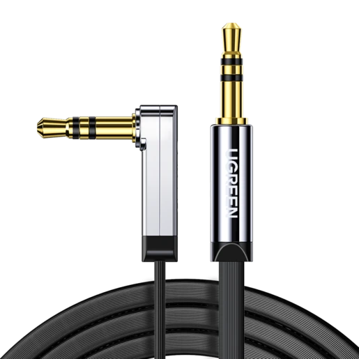 Кабель 3.5 Jack (M) - 3.5 Jack (M), 1м, UGREEN AV119 Silver/Black - 10597