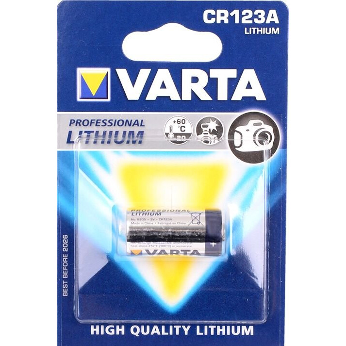 Батарейка Varta Professional Lithium / Ultra Lithium (CR123A, 1 шт) - 06205301401/008496537280