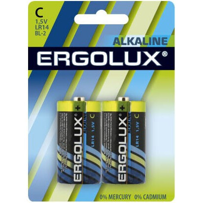 Батарейка Ergolux (C, 2 шт.) - 11751
