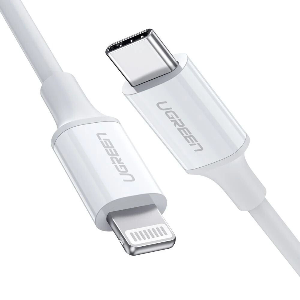 Кабель USB Type-C - Lightning, 1м, UGREEN US171 White