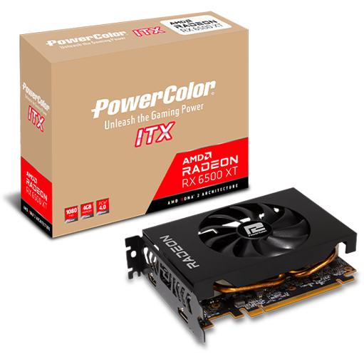 Видеокарта AMD Radeon RX 6500 XT PowerColor 4Gb (AXRX 6500XT 4GBD6-DH) - фото 5