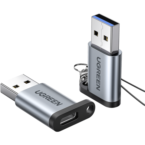 Переходник USB A (M) - USB Type-C (F), UGREEN US276 Grey - 50533