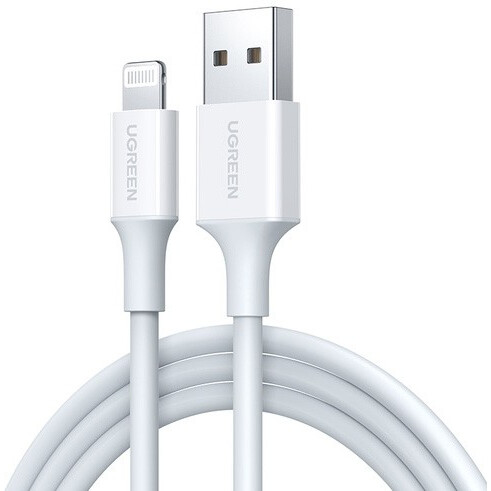Кабель USB - Lightning, 1м, UGREEN US155 White - 20728