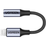 Переходник Lightning - 3.5 Jack, 0.1м, UGREEN US211 (30756)