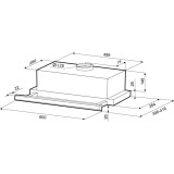 Вытяжка KRONA KAMILLA slim 600 Inox (2 мотора) (00018159)