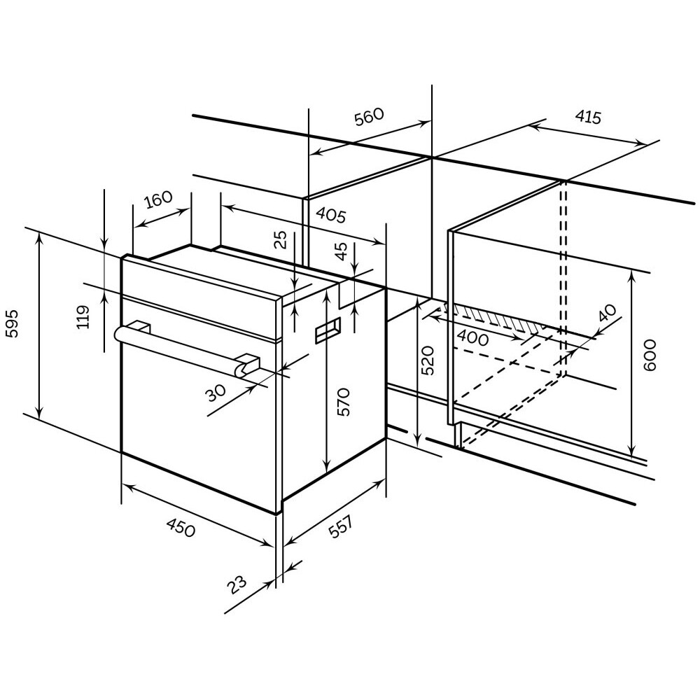 Духовой шкаф LEX EDM 4570 WH - CHAO000301 - фото 3