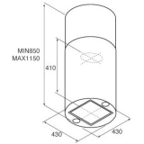 Вытяжка JET AIR PIPE ISLAND BL/A/43 (PRF0099298)
