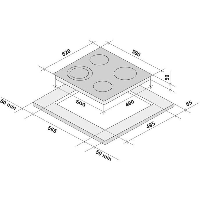 Электрическая варочная панель KRONA ORSA 60 BL - фото 5