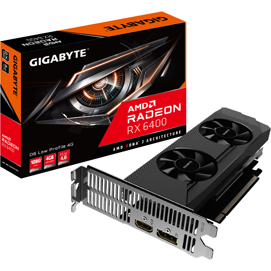 Видеокарта AMD Radeon RX 6400 Gigabyte 4Gb (GV-R64D6-4GL) - фото 6