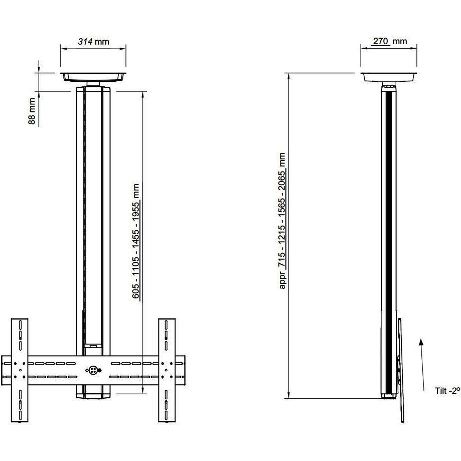 Кронштейн SMS Flatscreen X CH SD1455 W/S - PD061007-P0 - фото 3