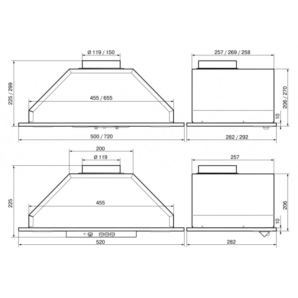 Вытяжка Elikor Врезной блок 52П-400-П3Д Black - КВ II М-400-52-283 - фото 2