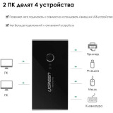 Переключатель USB UGREEN US216 (30768)