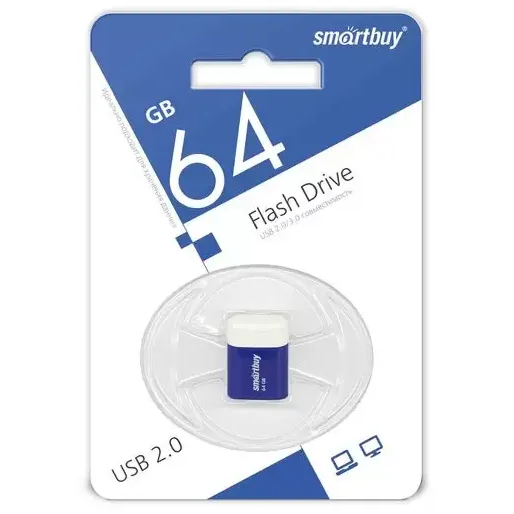 USB Flash накопитель 64Gb SmartBuy Lara Blue (SB64GBLARA-B) - фото 3