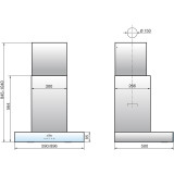 Вытяжка Elikor Агат 90Н-1000-Е4Д Stainless Steel/Black (КВ IЭ-90-1000-1305)