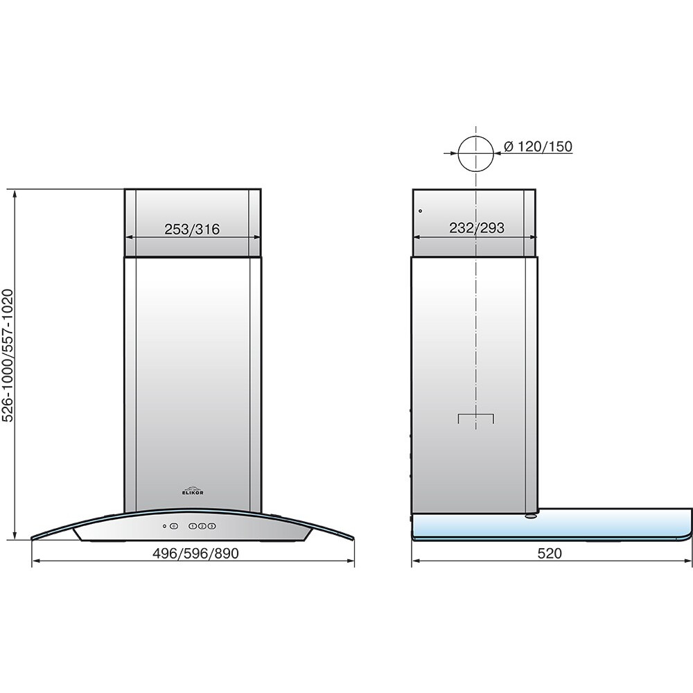 Вытяжка Elikor Аметист 50Н-430-К3Д Black - 944876 - фото 2