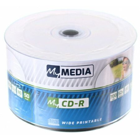 Диск CD-R Verbatim 700MB 52x Pack Wrap Printable (50 шт.)