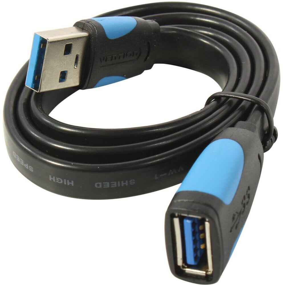 Кабель удлинительный USB A (M) - USB A (F), 0.5м, Vention VAS-A13-B050