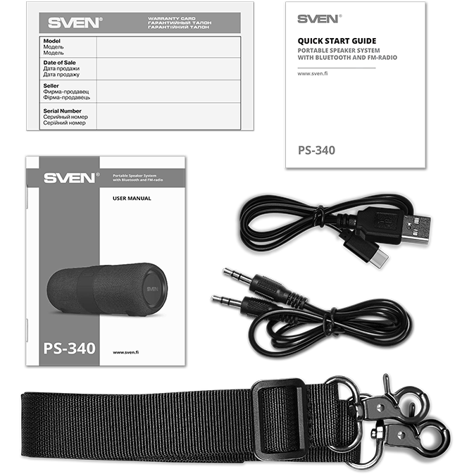 Портативная акустика Sven PS-340 Black - SV-021283 - фото 11