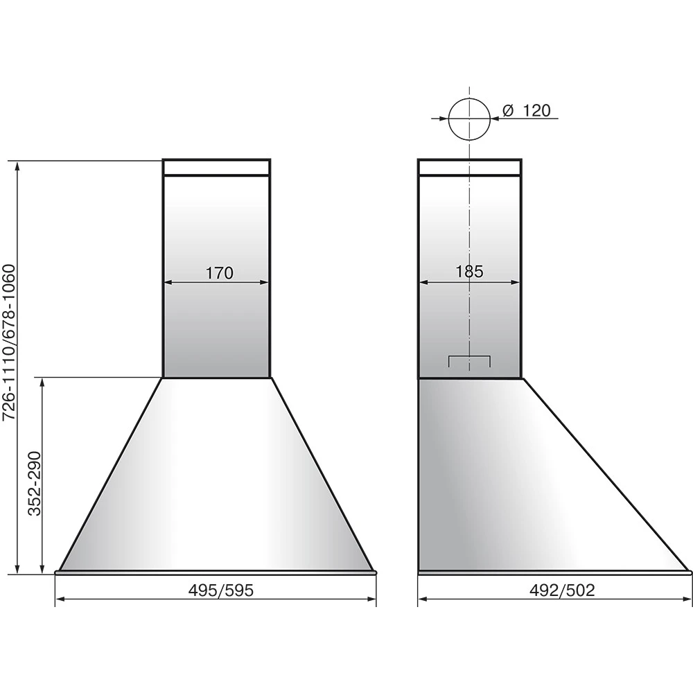 Вытяжка Elikor Эпсилон 60П-430-П3Л Black/Gold - 840458 - фото 2