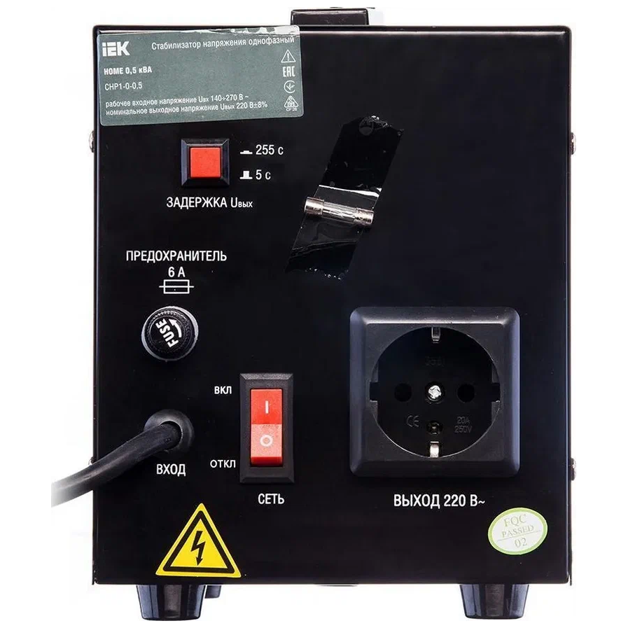 Стабилизатор напряжения IEK HOME 0,5 кВА - IVS20-1-00500 - фото 4