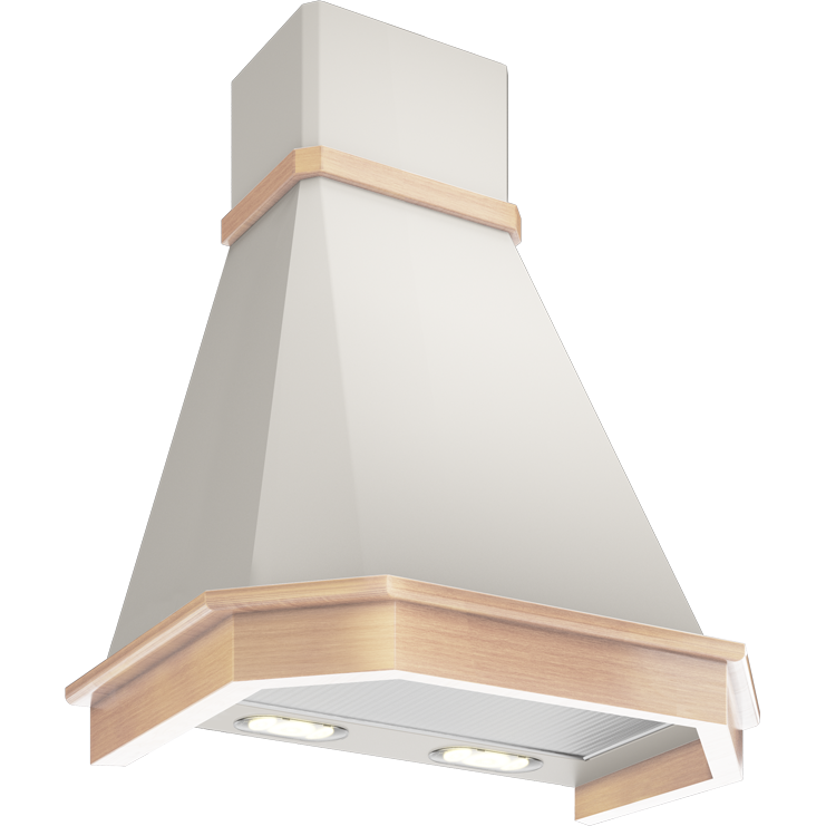 Вытяжка Elikor Камин Грань 90П-650-П3Л Beige/Oak Unpainted