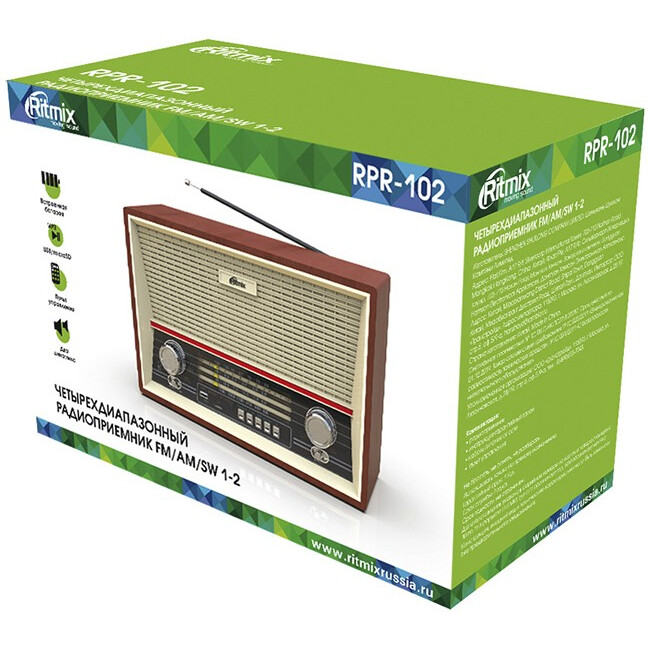 Радиоприёмник Ritmix RPR-102 Wood - фото 6