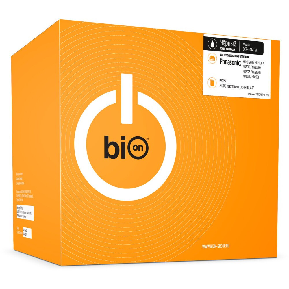 Картридж Bion KX-FAT411A Black