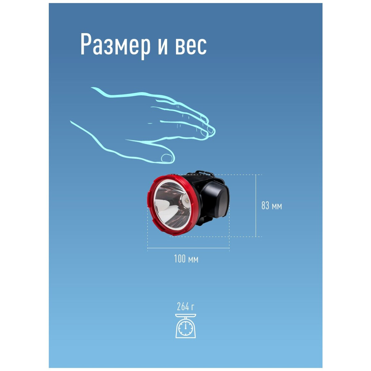 Фонарь налобный КОСМОС KOCAccuH5WLED - фото 6