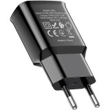 Сетевое зарядное устройство HOCO C88A Star round Black + MicroUSB Cable (6931474749529)