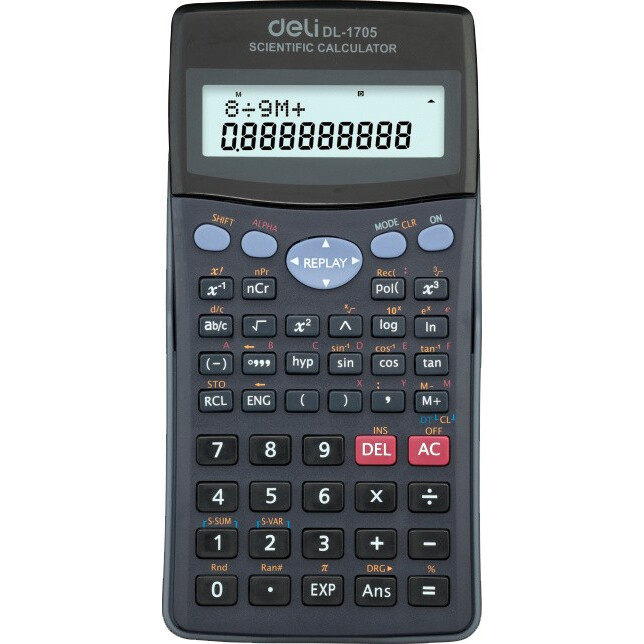 Калькулятор Deli E1705 Black
