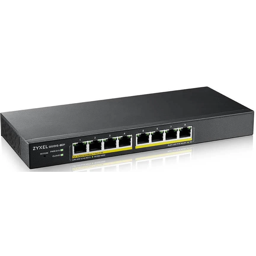 Коммутатор (свитч) Zyxel GS1915-8EP - GS1915-8EP-EU0101F