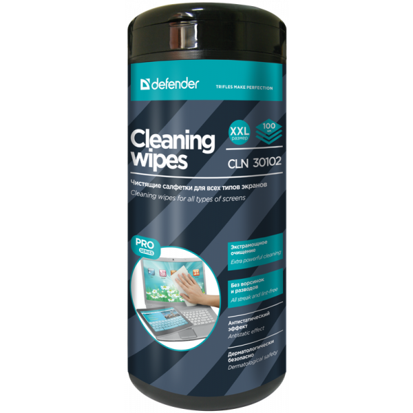 Чистящие салфетки Defender CLN 30102 Pro, 100 шт. - CLN30102