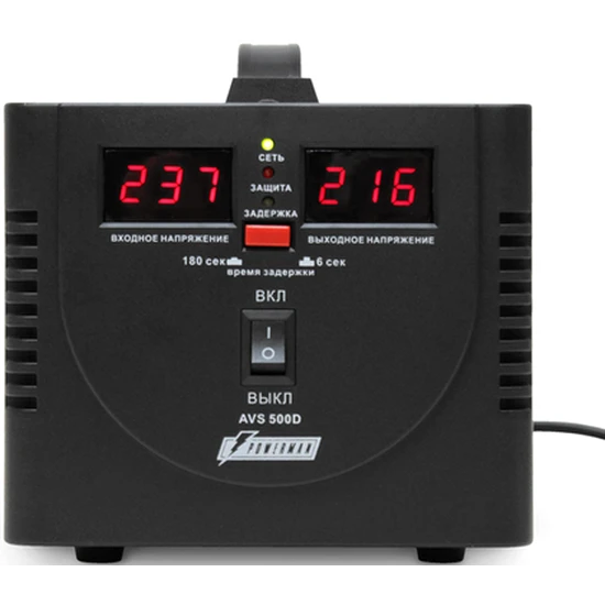 Стабилизатор напряжения Powerman AVS 500D Black - фото 2