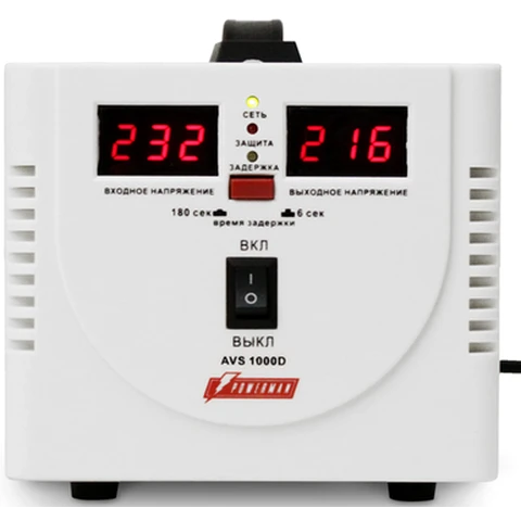 Стабилизатор напряжения Powerman AVS 1000D White - фото 2