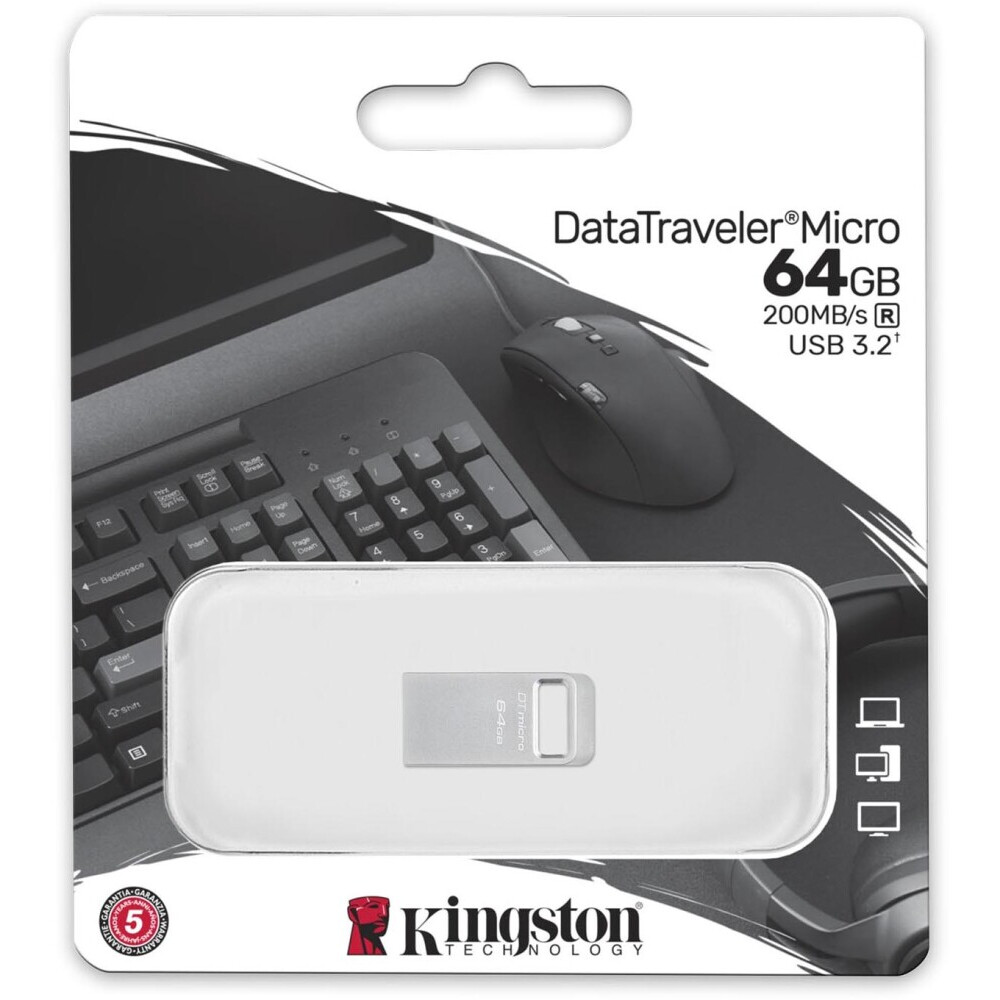 USB Flash накопитель 64Gb Kingston DataTraveler Micro G2 (DTMC3G2/64GB) - фото 3